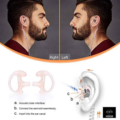 זאדיו [8 זוגות] אפרכסת רדיו, החלפת אטמי אוזניים לאוזניות דו כיווניות ערכות שמע של צינור סליל רדיו-חום